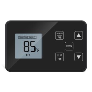 RV Thermostat Compatible with Coleman 7330 * 335*, 7330 * 385*, 7330 * 336* Series, Camper Thermostat with Digital LCD Screen, 55?-90?, 12V DC, Ideal for Heat Pumps, Air Conditions, Fans