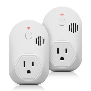 Power Failure Alarm with LED Indicator & 80dB Siren, Powered by Rechargeable Battery (Included), Perfect for Monitoring Refrigerators, Freezers, Sump Pumps, Aquariums (Pack 0f 2pcs), MK-134