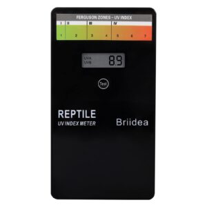 Reptile U/V Meter, U/V/B Index Meter, Measures 280-400nm with Range from 0-199.9 U/V Index, Make Sure Your Reptile & Amphibian Gets the Right Amount of U/V Light