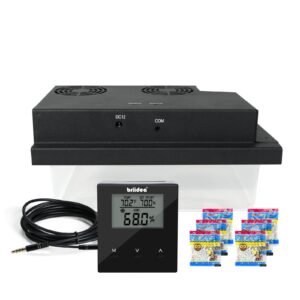 Electric Humidifier for 10?C16 Cu. Ft. Cabinets, Adjustable 30%?C80% RH, Accurate Temperature & Humidity Control, 12V Power Supply