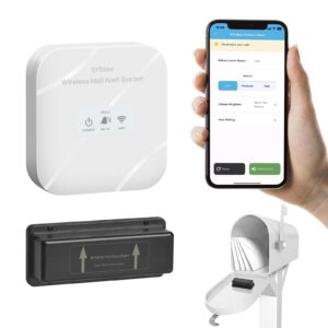 WiFi Mailbox Alert, 500ft Wireless Mailbox Alert with APP Control, Real-Time Mail Delivery Alerts, Remote Monitoring to Save Time & Prevent Mail Theft,IP67 Waterproof