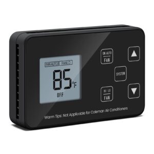 RV Thermostat, Cool/Heat RV LCD Screen Digital Thermostat, Compatible with Dometic 3106995.032, Not Applicable for Coleman Air Conditioners & Dometic 3 Wires System, 12V DC