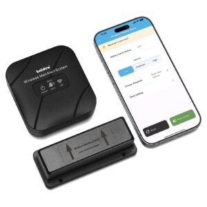 WiFi Mailbox Alert, 300ft Wireless Mailbox Alert for Delivered Mail with IP67 Waterproof - Real-Time Mail Delivery Notifications, Save Time with Remote Mailbox Monitoring, Black