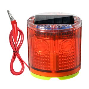 Electric Fence Idicator Light, Solar Fence Alarm with Light Transmission to 1/2 Mile, Ensure The Normal Operation of The Electronic Fence to Prevent The Invasion of Wild Animals, Red, MK-098