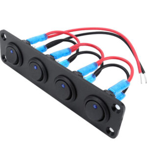 Blue light boat-shaped cat's eye switch combination panel, car modification accessory, RV electronic and electrical control button switch